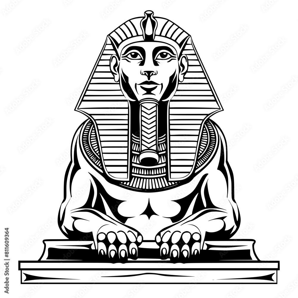 Vetor de Egyptian Sphinx SVG, Svg files for Cricut, Africa Svg, Egypt ...