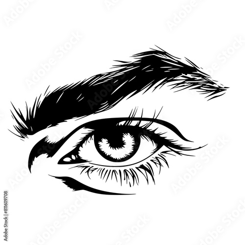 vector, woman, face, eye, illustration, eyes, tattoo, black, head, silhouette, art, cartoon, fashion, beauty, design, animal, sketch, hair, style, symbol, drawing, set, lips, logo, eyebrow, makeup, lo