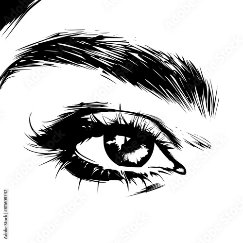 vector, woman, face, eye, illustration, eyes, tattoo, black, head, silhouette, art, cartoon, fashion, beauty, design, animal, sketch, hair, style, symbol, drawing, set, lips, logo, eyebrow, makeup, lo