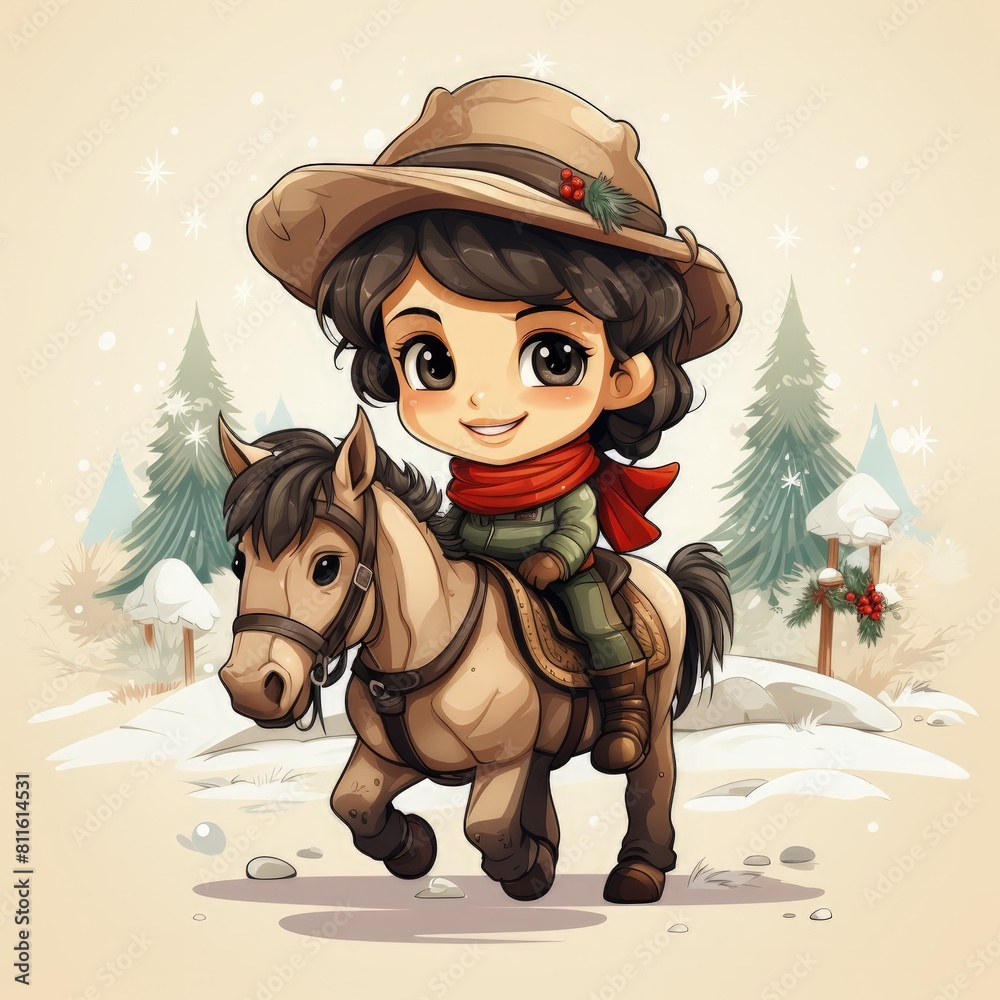 a cartoon illustration of a boy with a cowboy hat a cartoon illustration of a boy with a cowboy hat