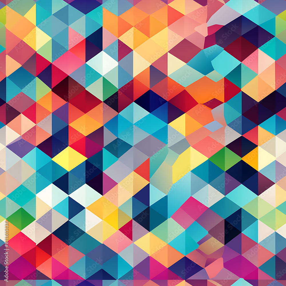 Geometric digital art seamless pattern, the design for apply a variety of graphic works Geometric digital art seamless pattern, the design for apply a variety of graphic works