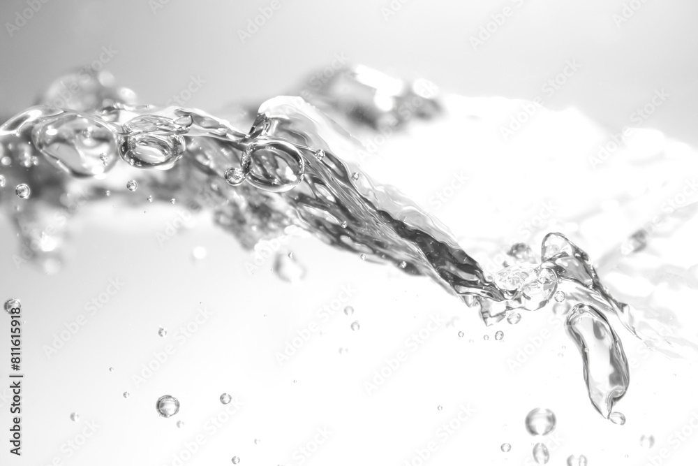 The water surface ripples and contains air bubbles. The water surface ripples and contains air bubbles.
