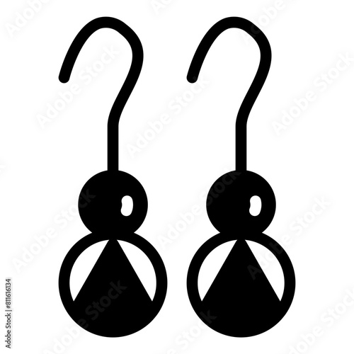 earring icon solid style vector