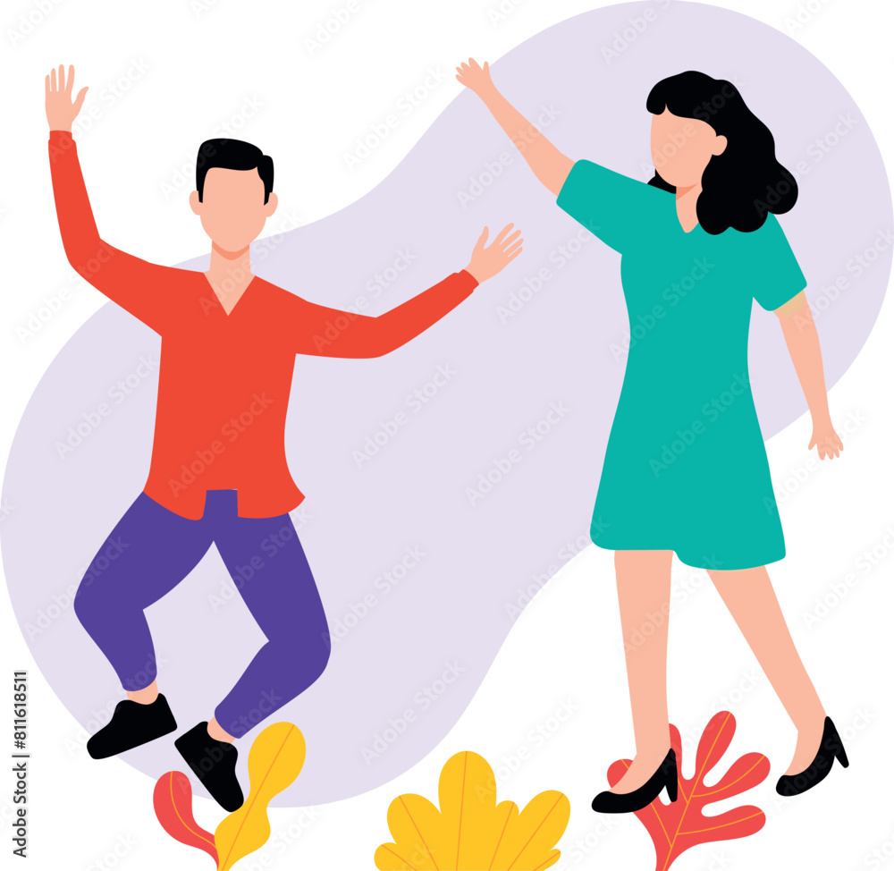 A boy and a girl are having fun. A boy and a girl are having fun.