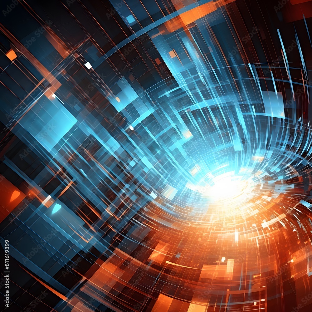 Obraz premium Abstract digital background. Generative AI.