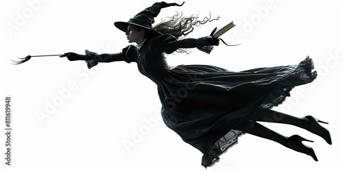 Hexe mit schwarzen Outfit photo