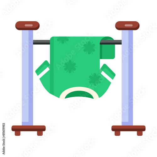 Download flat style icon of drying shirt