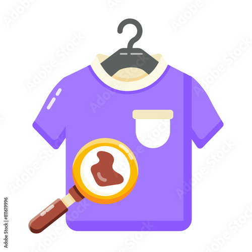 Trendy flat style icon of shirt stains 