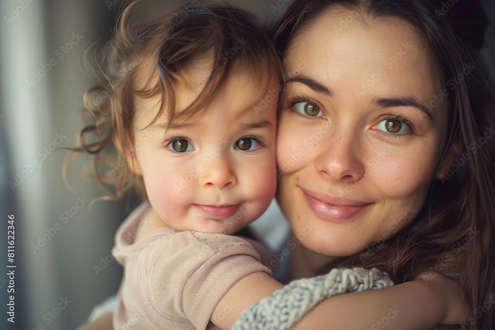 Happy Mother and her child created with Generative AI Happy Mother and her child created with Generative AI