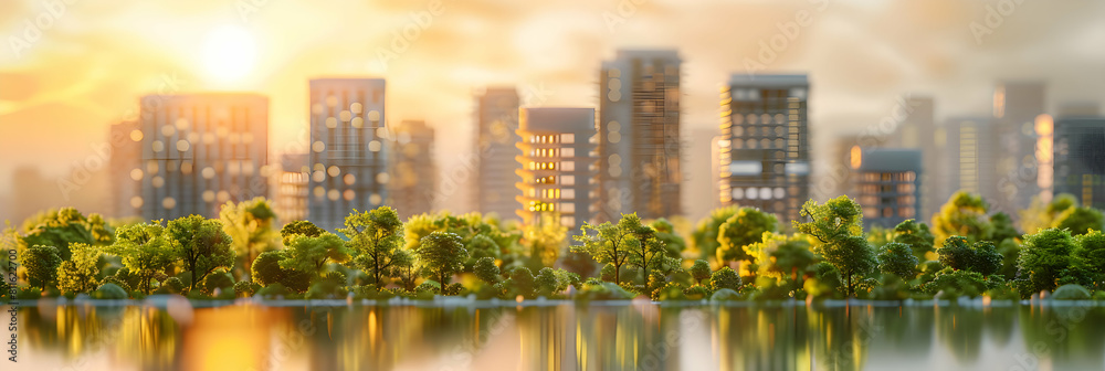 Photo Realistic Image of Real Estate Developer Driving Urban Regeneration, Revitalizing Areas for Economic Growth and Investment   Stock Photo Concept