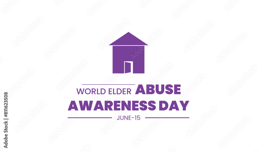 Fototapeta premium World Elder Abuse Awareness Day background or banner design template.