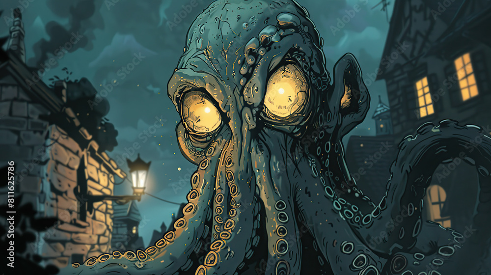 Cthulhu, Lovecraft, mythos, horror, creature, tentacles, cosmic ...
