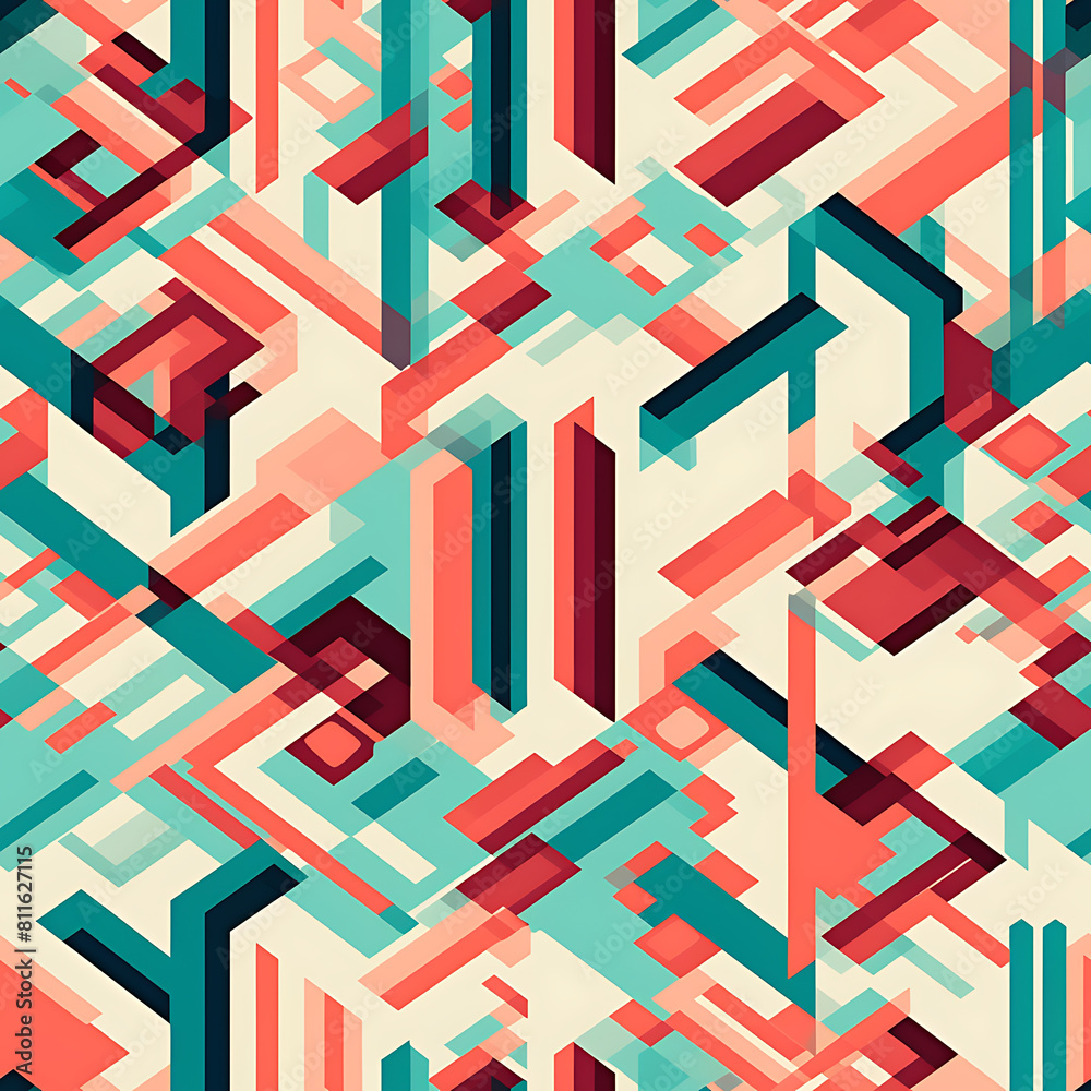 Digital art seamless pattern, the design for apply a variety of graphic works Digital art seamless pattern, the design for apply a variety of graphic works