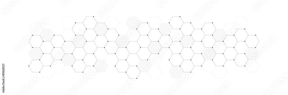 Vector illustration of hexagons pattern. Geometric abstract background with simple hexagonal elements. Creative idea for medical, technology or science design Vector illustration of hexagons pattern. Geometric abstract background with simple hexagonal elements. Creative idea for medical, technology or science design