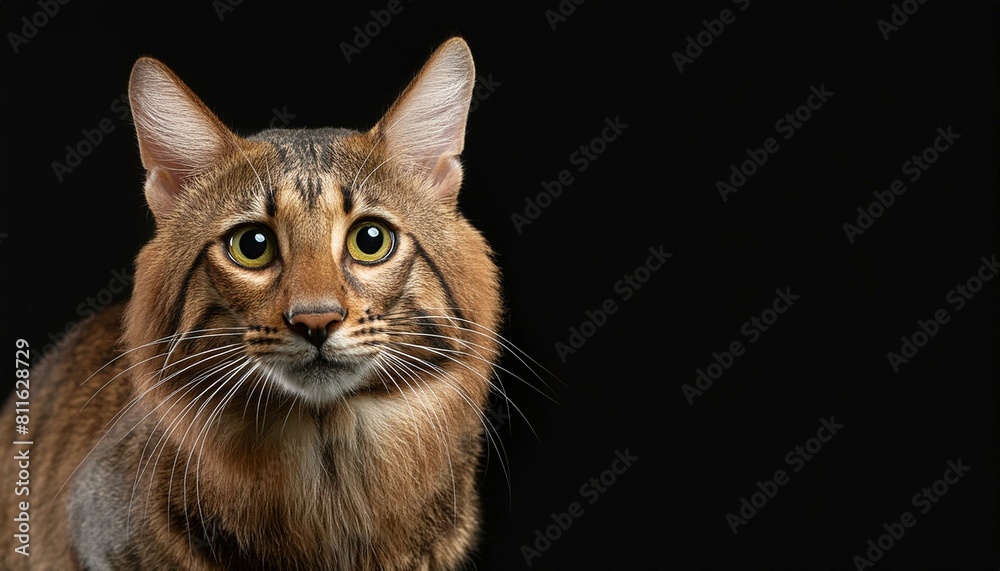 Hunter's Gaze: Wild Animals Banner with Cat in Digital Art