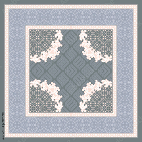 vintage tiles motif carpet design 81