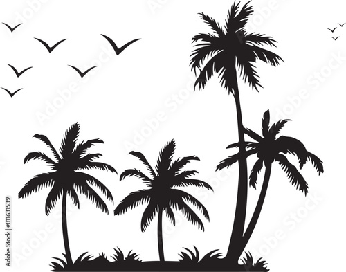 palm trees silhouettes