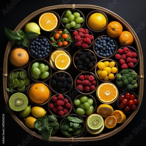 fruits and vegetables on wooden table