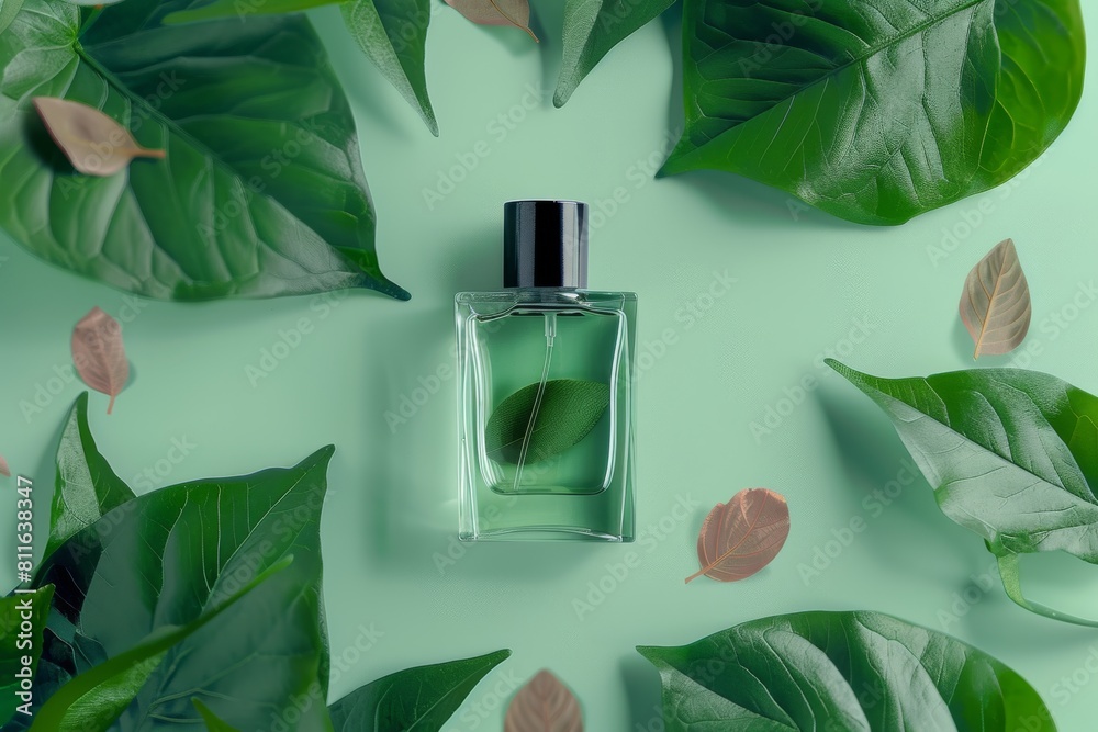 Sustainable eco-friendly perfume combines glamorous infusion with sophisticated scent, chic smack of raw materials in a chemical-free bottle Sustainable eco-friendly perfume combines glamorous infusion with sophisticated scent, chic smack of raw materials in a chemical-free bottle