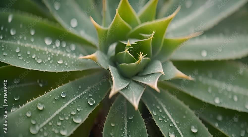 A Burst of Brilliance, Raindrops on a Jade Succulent A Burst of Brilliance, Raindrops on a Jade Succulent