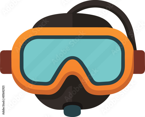 dive mask illustration flat desing element