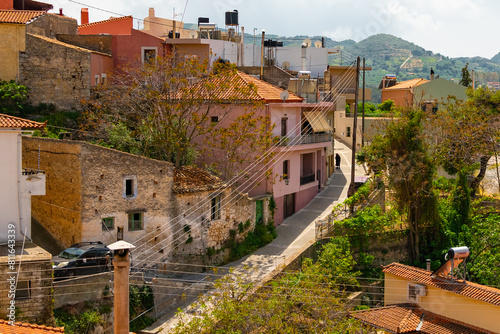Colorful Archanes cretan village 