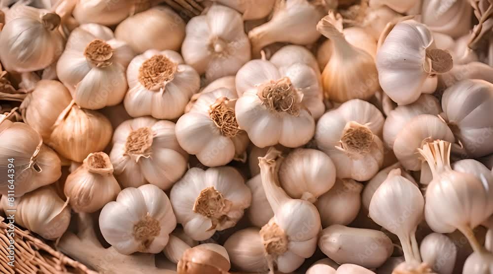 A Cluster of Ivory Garlic Bulbs A Cluster of Ivory Garlic Bulbs