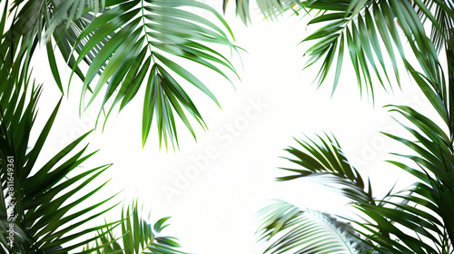Isolate frame of palm leaves for your design. Isolated