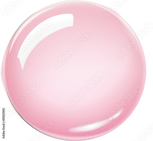 3d pink soap bubble collagen water ball