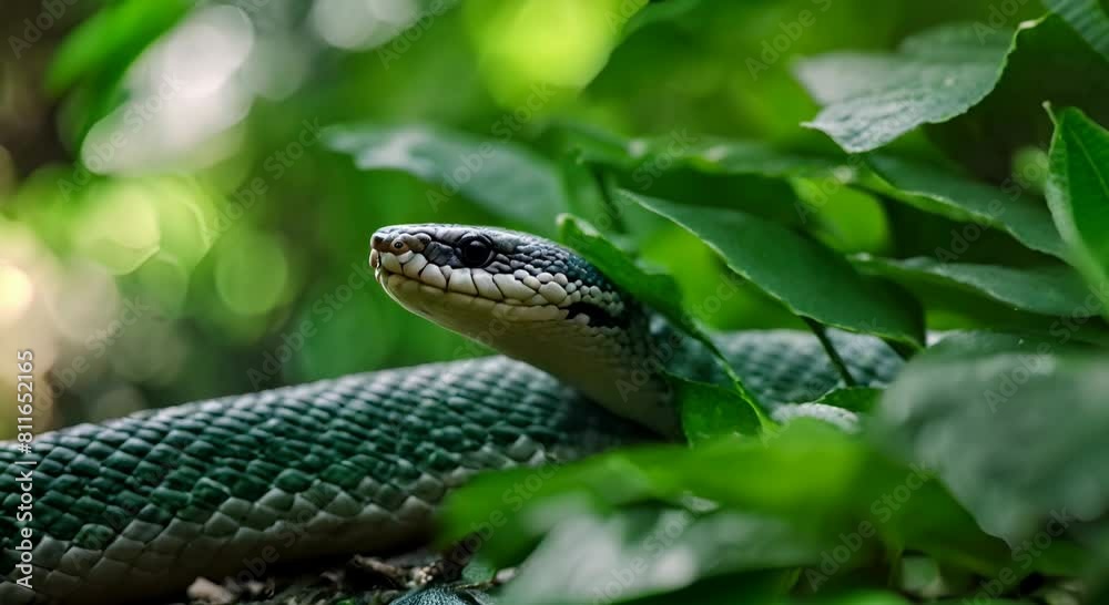 Green and Deadly, A Snake's Perfect Disguise Green and Deadly, A Snake's Perfect Disguise