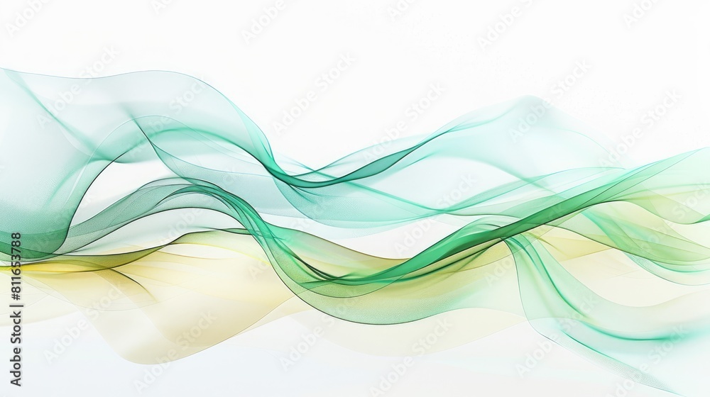 A digital art illustration of an abstract green and yellow gradient background with flowing lines A digital art illustration of an abstract green and yellow gradient background with flowing lines