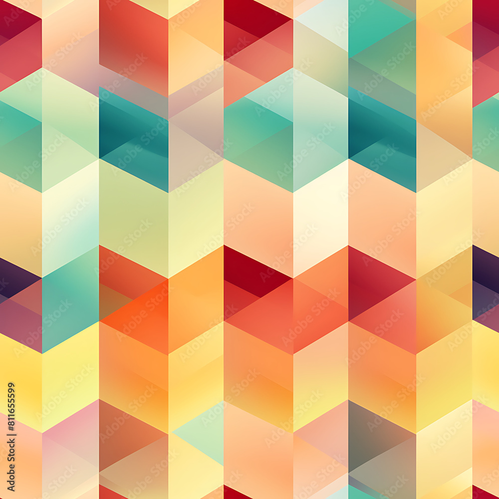 Geometric digital art seamless pattern, the design for apply a variety of graphic works