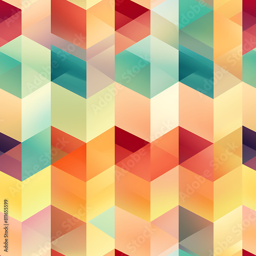 Geometric digital art seamless pattern  the design for apply a variety of graphic works