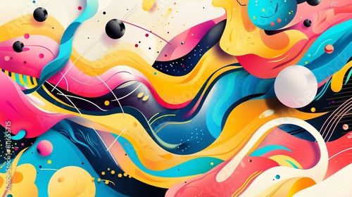 Riveting abstract colorful artworks for product campaigns