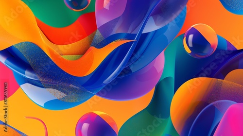 Mesmerizing abstract colorful artworks for product introductions