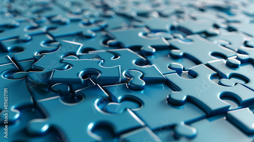 Jigsaw puzzle. Tiling puzzle. Puzzles parts. Symbol of