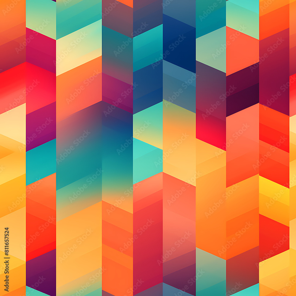 Geometric digital art seamless pattern, the design for apply a variety of graphic works Geometric digital art seamless pattern, the design for apply a variety of graphic works