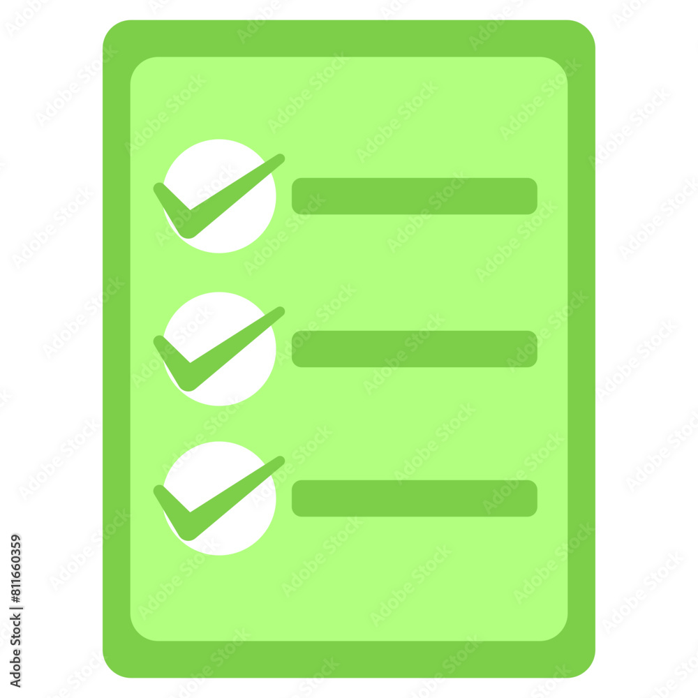 Obraz premium Green List Table