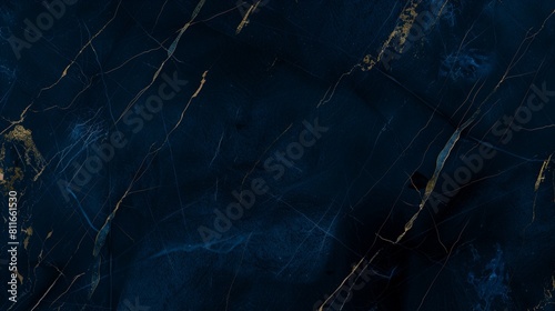 Black marble luxury, dark blue with gold streaks, full focus, website background, design template  photo