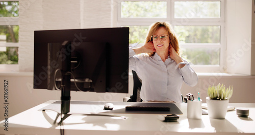Foto Ergonomic Computer Chair Bad Posture