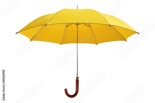 Yellow umbrella isolated on transparent background