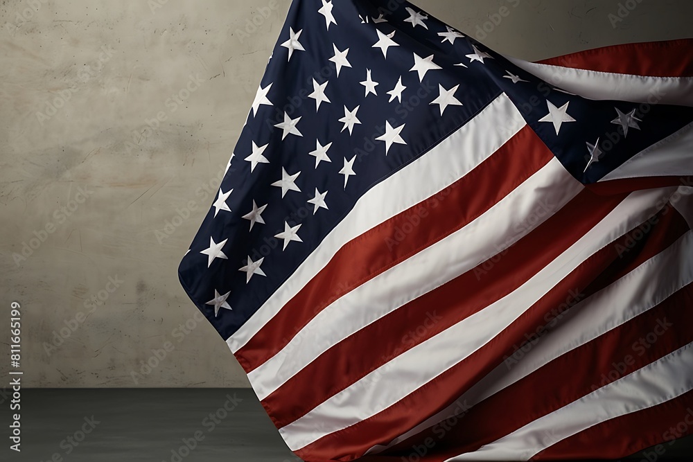 Obraz premium American Flag Template with Text Space