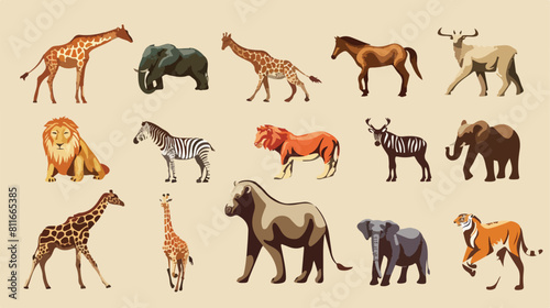 Animal design over beige background vector illustration