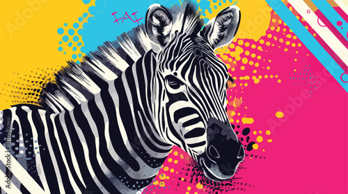 Animal print design over colored background vector illustration