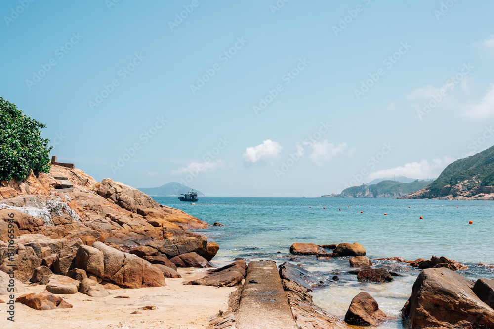 Shek O beach seascape in Hong Kong