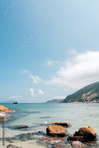Obraz na płótnie Shek O beach seascape in Hong Kong w salonie