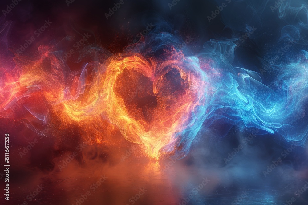 Fototapeta premium abstract background in colors and patterns for World Heart Rhythm Week 