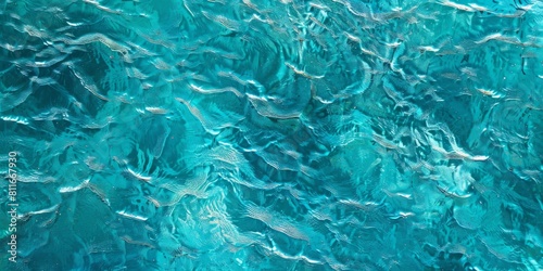 Close-up of shimmering turquoise water texture © Minh Do