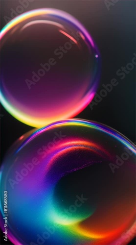 3D vector colorful soap bubbles moving abstract style. Spherical background floating in the air, bright stylish background