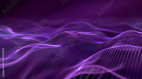 Color music sound wave ,Abstract futuristic background of particles ,Technology dynamic dots background ,abstract background with purple sound waves